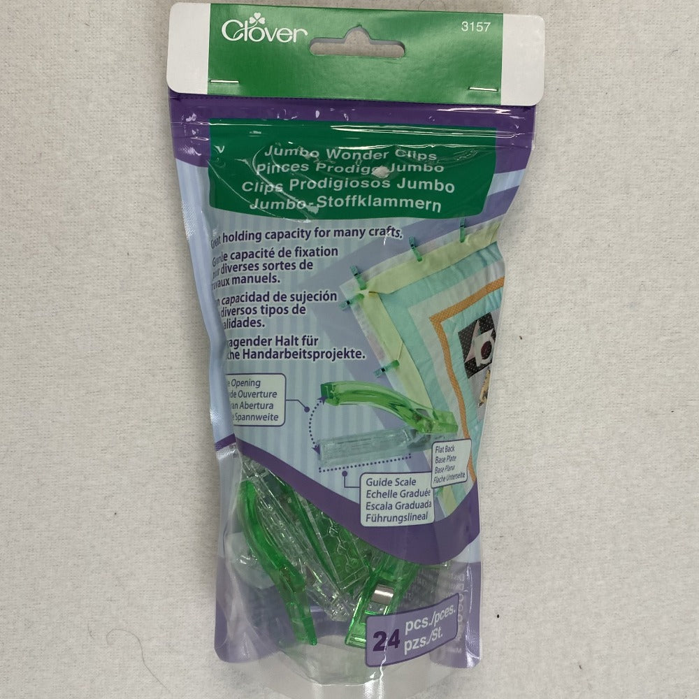Clover JUMBO Wonder clips, grøn (24 stk) CPHquilt