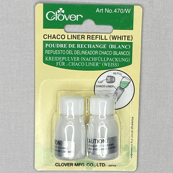 2-pak refill til Clover kridttegner (løs hvidt kridt)