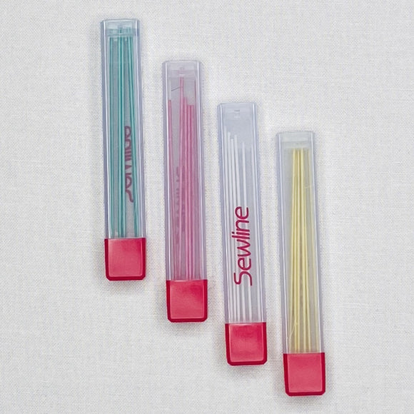Pakke med 6 refill-stifter til Sewline stiftekridtpen/markeringspen - vælg mellem 4 farver (Obs: Foto viser  de 4 farvepakker)