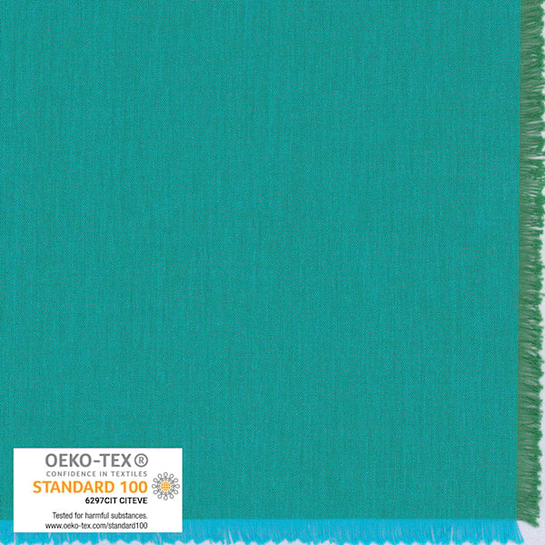 2-farvet vævning, Turkisgrøn - mellemturkis og mellemgrøn (col.027), 150 cm bredt
