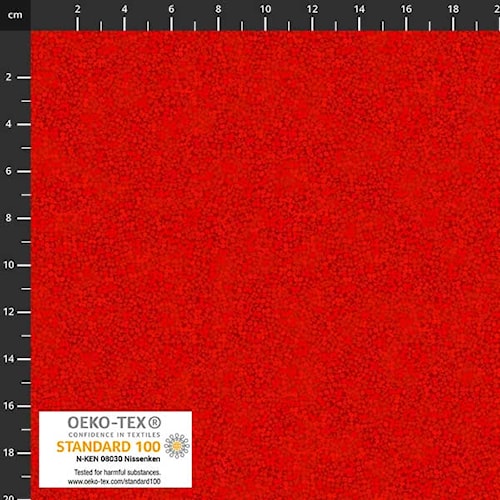 tætte organiske miniprint i varierende røde toner patchworkstof CPHquilt bomuld