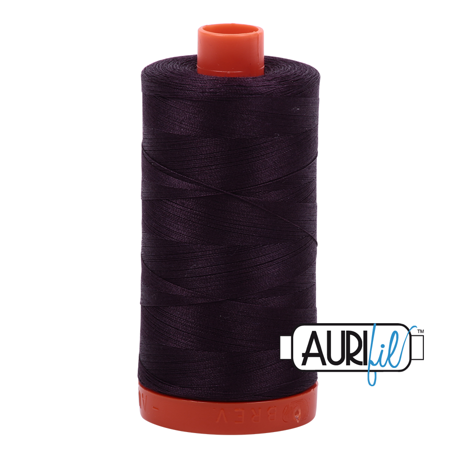 Aurifil tråd, bomuld, Aubergine: 2570 – 50WT, 1300 m