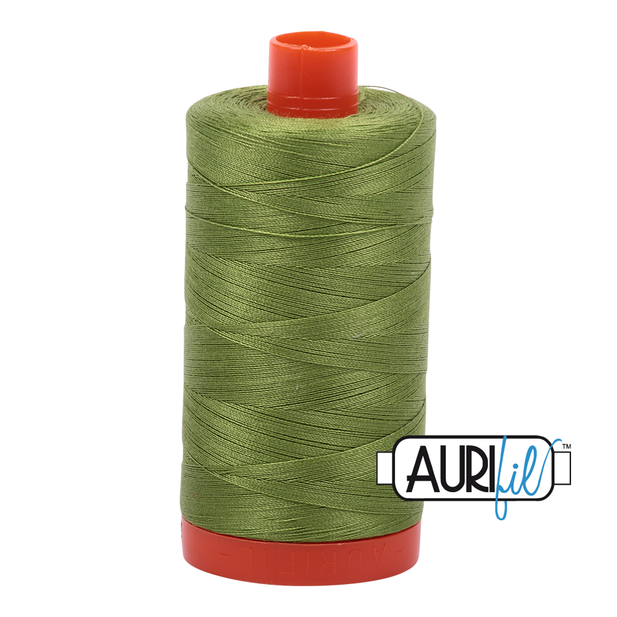 Aurifil tråd, bomuld, Bregne grøn: 2888 – 50WT, 1300 m