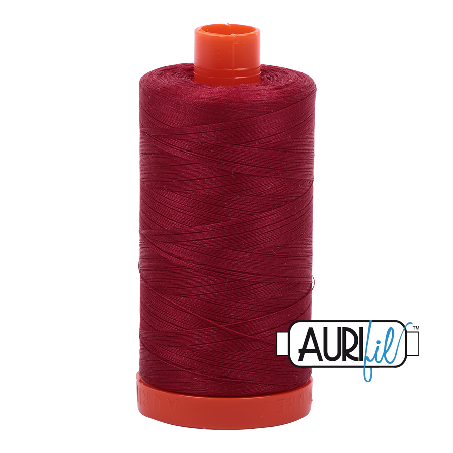 Aurifil tråd, bomuld, Burgundy: 1103 – 50WT, 1300 m