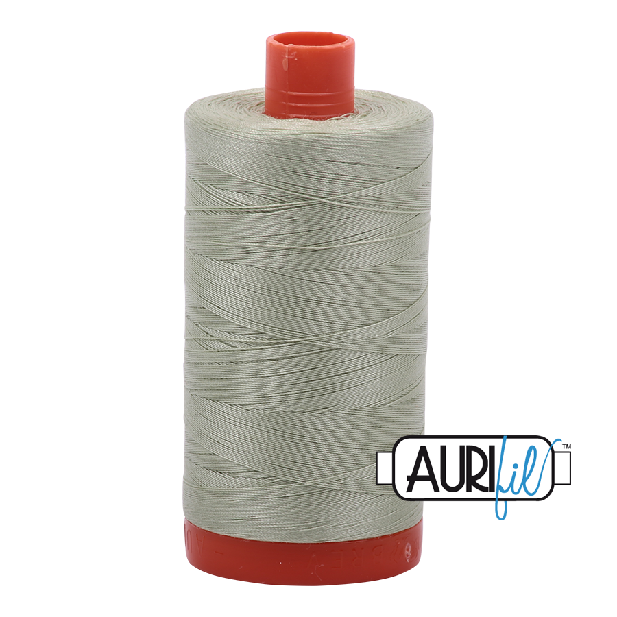 Aurifil tråd, bomuld, Grøn mynte: 2908 – 50WT, 1300 m
