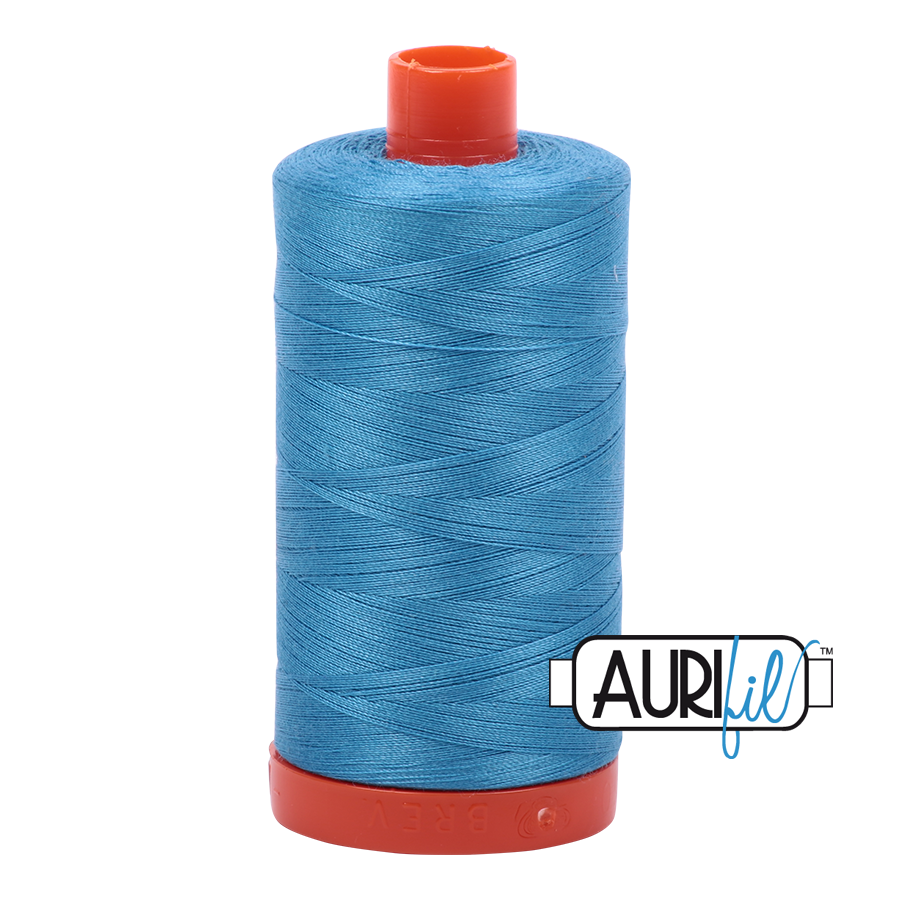 Aurifil tråd, bomuld, Klar teal: 1320 – 50WT, 1300 m