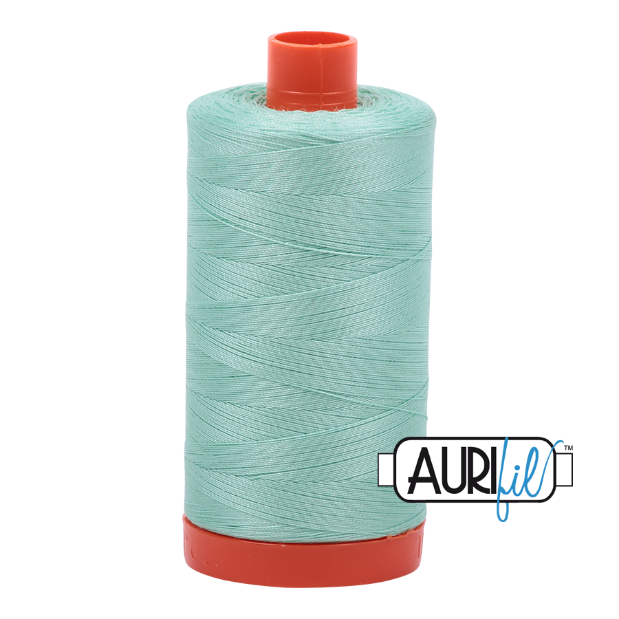 Aurifil tråd, bomuld, Mellem mint: 2835 – 50WT, 1300 m