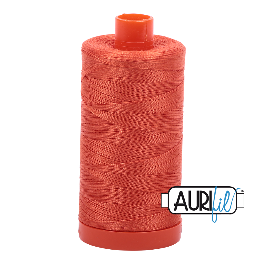 Aurifil tråd, bomuld, Støvet orange: 1154 – 50WT, 1300 m