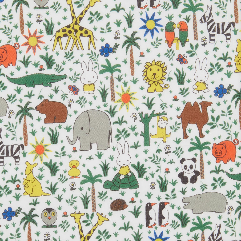 Hvid Zoology Miffy CPHquilt patchworkstof Liberty London i materialet Tana Lawn