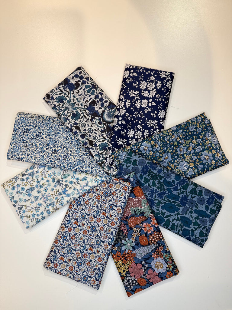 Pakke B, 8 forskellige Liberty Tana Lawn® stoffer (25 x 68 cm)