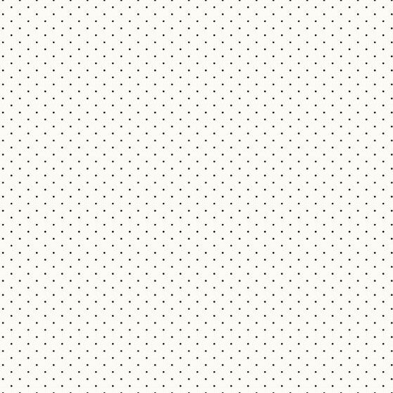 Marcus Fabrics R351778D-CRE Patchworkstof CPHquilt hvid med sorte prikker