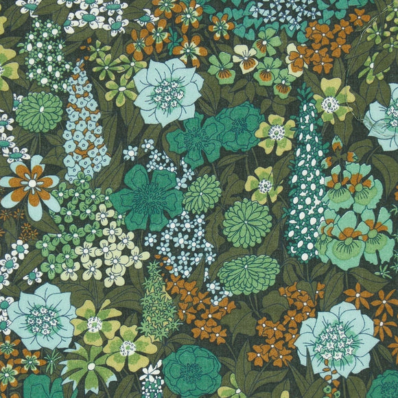 Ciara, grøn - metallic (Tana Lawn®)