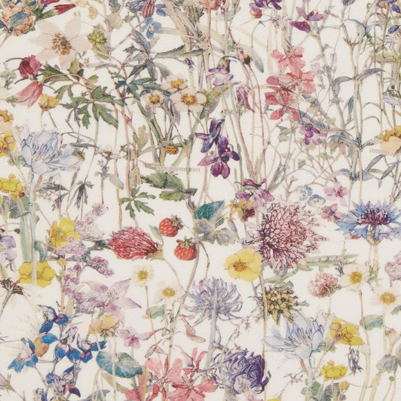 Wild flowers, hvid baggrund (Liberty Tana Lawn®)